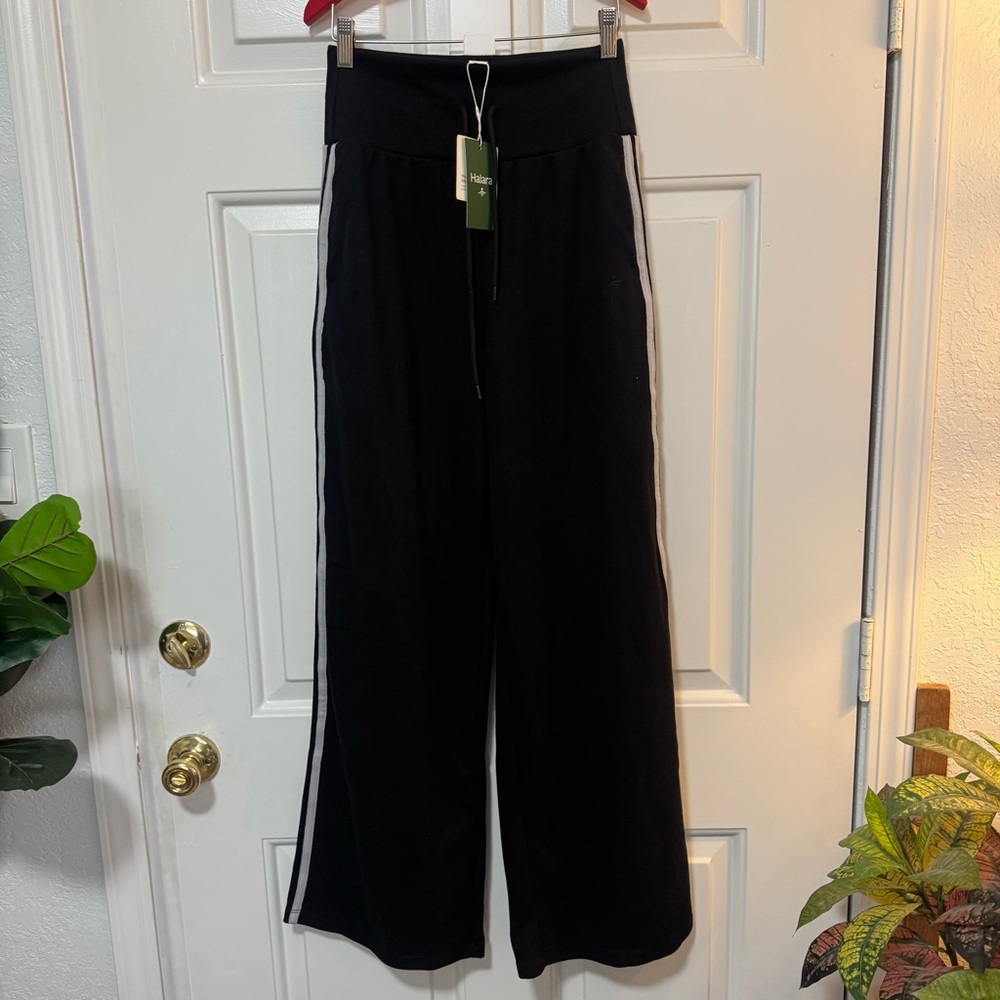 Halara Ribbed High Waisted Tummy Control Wide Leg Sweatpants Women’s Small NWOT - Picture 2 of 8